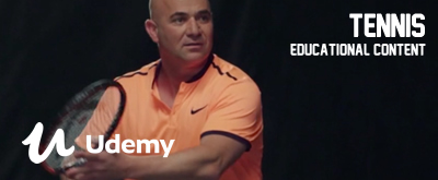 Andre Agassi educational content Tennis Course for Udemy